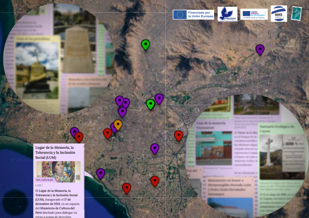 Mapa virtual de lugares de memoria