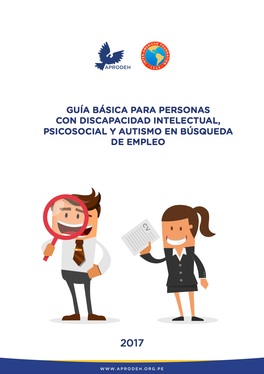 Portada de Guía básica para personas con discapacidad intelectual, psicosocial y autismo en búsqueda de empleo