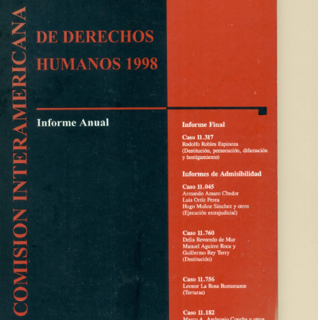 Portada de Informe Anual CIDH 1998