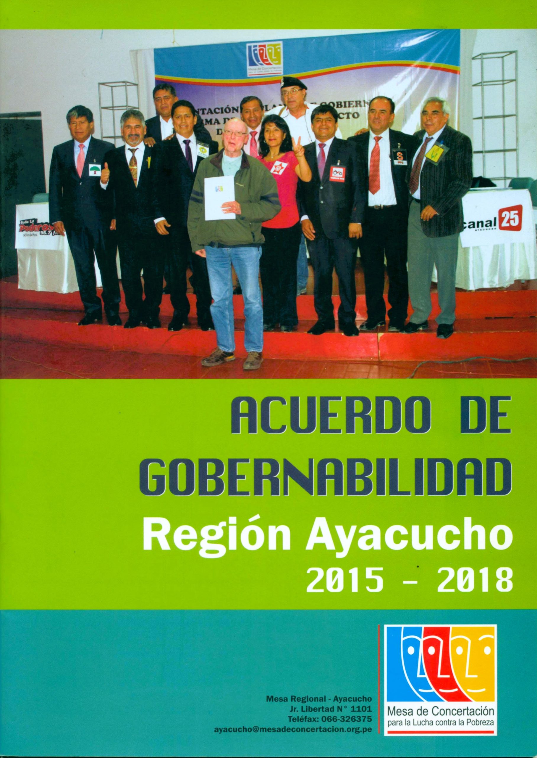 Portada de Acuerdo de gobernabilidad región ayacucho