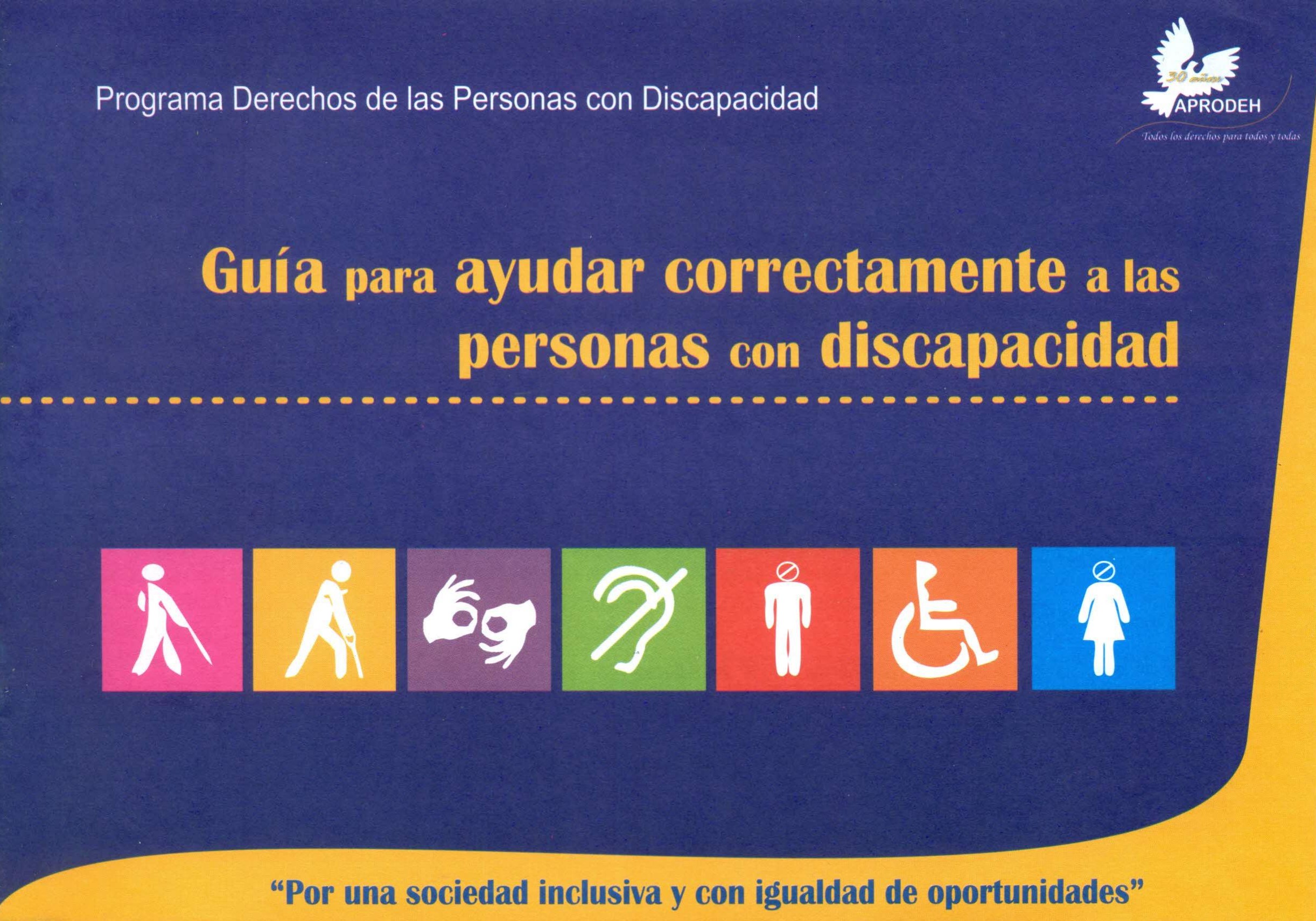Portada de Guía para ayudar correctamente a las personascon discapcidad