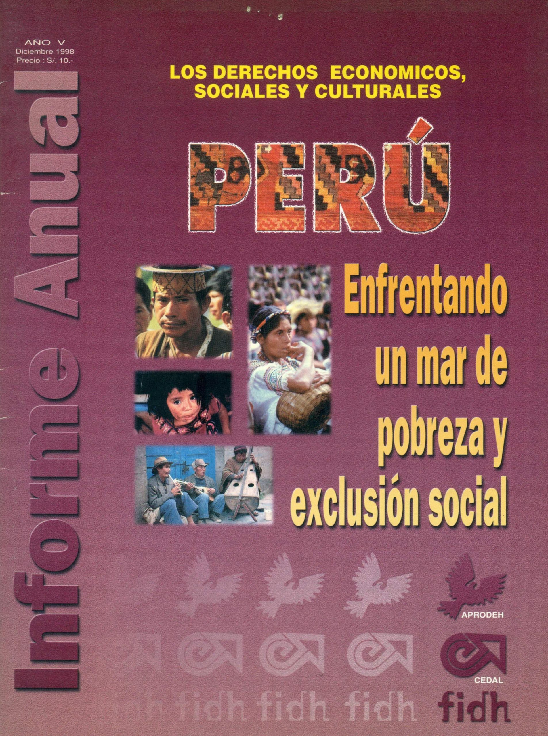 Portada de Informe DESC 1998