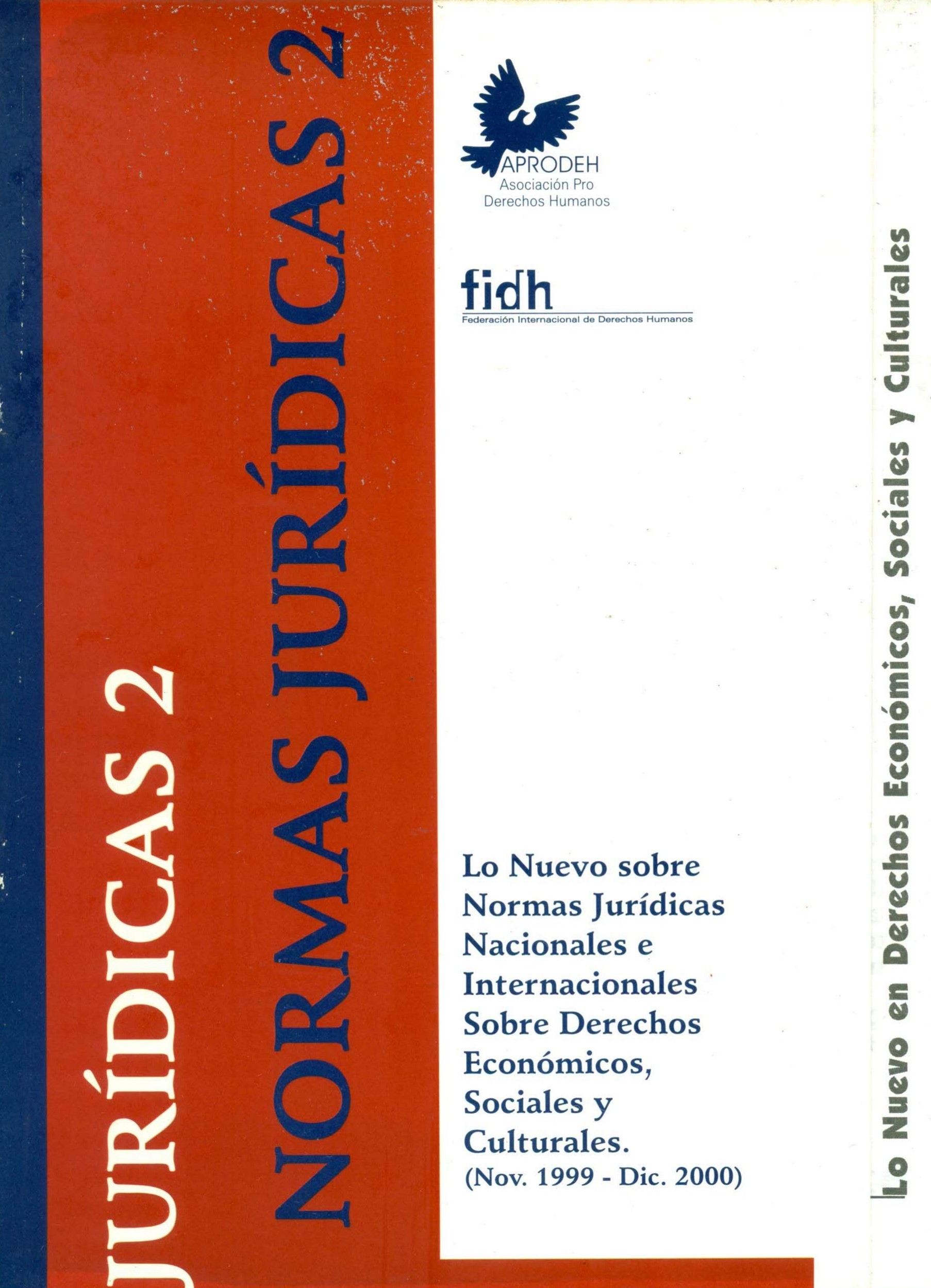 Portada de Lo nuevo sobre normas jurídicas nacionales e internacionales DESC 2