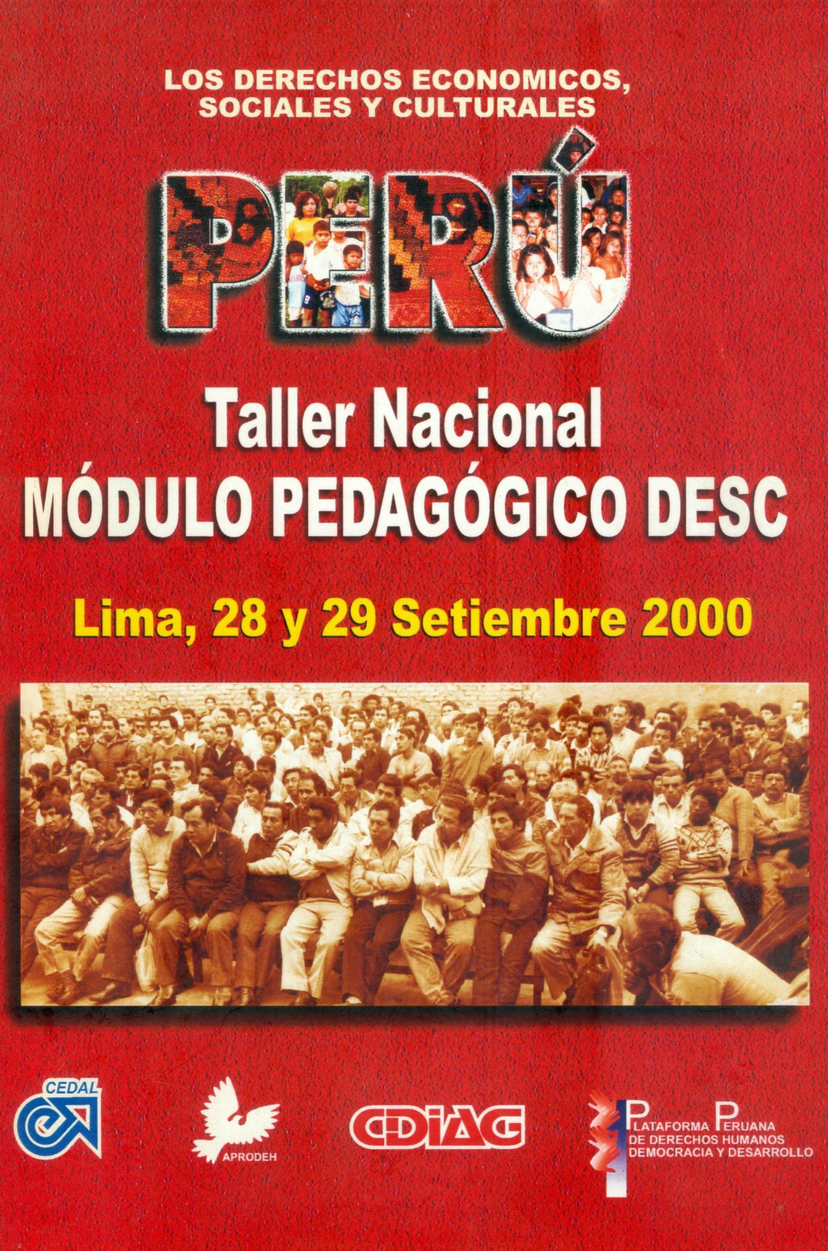 Portada de Taller Nacional MÓDULO PEDAGÓGICO DESC