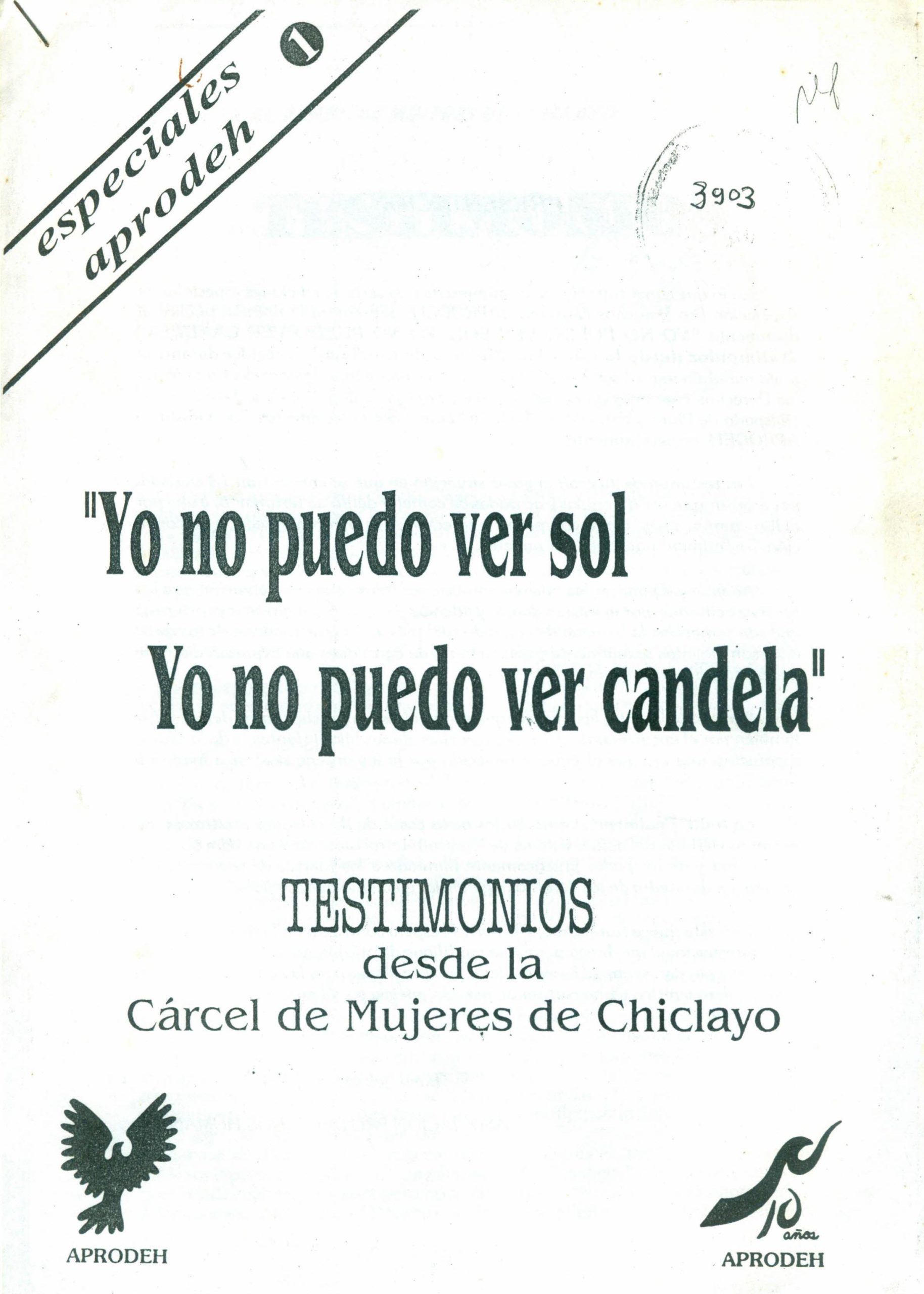 Portada de Yo no puedo ver sol. Yo no puedo ver candela