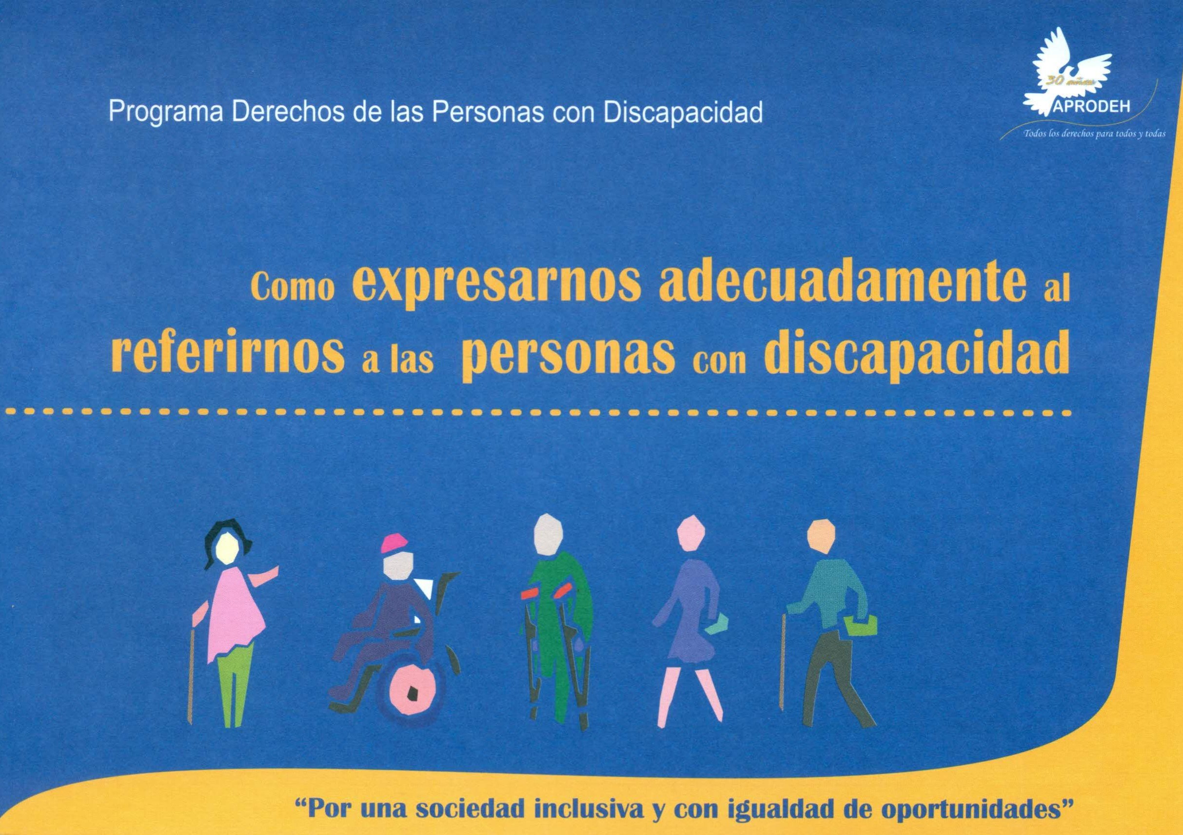 Portada de Como expresarnos adecuadamente al referirnos a las personas con discapidad